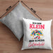 Klein Aber Sch Gefährlich Lustige Einhorn Kissen mit Füllung 40x40 mit Spruch Geschenkidee Einhornfans Sprüche Frauen (Grau) Grau Trendation