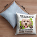 Golden Retriever Besitzer Kissen mit Füllung 40x40 Geschenk Lustiger Spruch Geschenkidee Mir Reichts Ich Geh Zu Meinem Golden Retriever (Grau) Blau Trendation