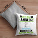 Angler Kissen mit Füllung 40x40 Geschenk für Angler Geburtstag Lustiger Spruch Was Ist Deine Superkraft (Grau) Grau Trendation