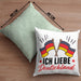Ich Liebe Deutschland Kissen mit Füllung 40x40 Geschenk Geschenkidee Flagge (Grau) Grün Trendation
