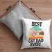 Geschenkidee für Katzen-Papa Kissen mit Füllung 40x40 Katzenmotiv Best Cat Dad Ever (Grau) Grau Trendation