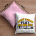 Landvogt Kissen mit Füllung 40x40 Geschenk Lustiger Spruch Mach Schon Platz Ich Bin Der Landvogt Geschenkidee Geburtstag (Grau) Rosa Trendation