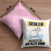 Segler Kissen mit Füllung 40x40 Geschenk für Segler Der Mann Der Alles Kann Geschenkidee zum Geburtstag (Grau) Rosa Trendation