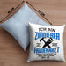 Lustige Kissen mit Füllung 40x40 Geschenk Zimmerer Spruch Geschenkidee (Grau) Blau Trendation