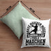 Mädchen Handball-Spielerin Kissen mit Füllung 40x40 Geschenk Spruch Echte Mädchen Spielen Handball Geschenkidee Frauen Brave Mädchen Mögen Handballer (Grau) Grün Trendation