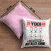 Yogi Kissen mit Füllung 40x40 Geschenk für Yogi Der Mann Der Alles Kann Geschenkidee zum Geburtstag (Grau) Rosa Trendation