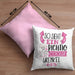Urenkel Kissen mit Füllung 40x40 Geschenk So Sieht Ein RIchtig Cooler Urenkel Aus Geschenkidee Lustiger Spruch Geburtstag (Grau) Rosa Trendation