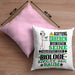 Biologe Geschenk Kissen mit Füllung 40x40 Lustiger Spruch Erheben Sie Sich Der Biologe Betritt den Raum (Grau) Rosa Trendation