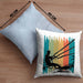 Kitesurfing Kissen mit Füllung 40x40 Geschenk für Kitesurfer Geschenkidee (Grau) Blau Trendation