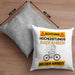 Radfahrer Kissen mit Füllung 40x40 Geschenk Lustiger Spruch Geschenkidee für Radfahrer Achtung Hochleistungs Radfahrer Bei Der Arbeit (Grau) Grau Trendation