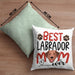 Labrador Mom Besitzerin Kissen mit Füllung 40x40 Geschenk Lustiger Spruch Geschenkidee Besitzerin Labrador Mama (Grau) Grün Trendation