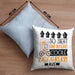 Radfahrerin Geschenk Kissen mit Füllung 40x40 Lustig Geschenkidee für Radfahrerin Geburtstag So Sieht Eine Richtig Coole Radfahrerin Aus Frauen Spruch (Grau) Blau Trendation