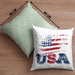 USA Flagge Kissen mit Füllung 40x40 Geschenk Amerika Geschenkidee Auslandjahr Vereinigte Staaten Von Amerika (Grau) Grün Trendation