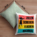 Bogenschießen Kissen mit Füllung 40x40 mit Bogenschütze Spruch - Geschenk für Pfeil und Bogen Fans Zielen Schießen Fluchen Nochmal (Grau) Grün Trendation