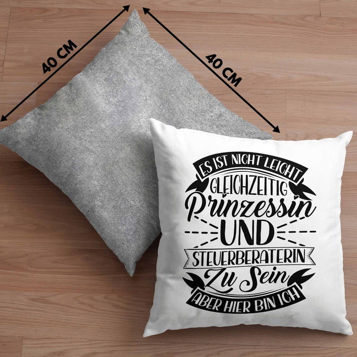 Steuerberaterin Geschenk Kissen mit Füllung 40x40 Geschenkidee (Grau) Grau Trendation
