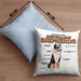 Lustige Kissen mit Füllung 40x40 für Australian Shepherd Liebhaber Geschenkidee (Grau) Blau Trendation