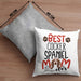 Cocker Spaniel Mom Besitzerin Kissen mit Füllung 40x40 Geschenk Lustiger Spruch Geschenkidee Besitzerin Cocker Spaniel Mama (Grau) Grau Trendation