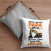 Baggerfahrer Papa Kissen mit Füllung 40x40 Geschenk Baggerfahrender Papa Wie Ein Normaler Papa Aber Viel Cooler Geschenkidee Vatertag Baustelle (Grau) Grau Trendation