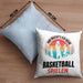 Mädchen Basketballspielerin Geschenkidee Kissen mit Füllung 40x40 Frauen Basketball (Grau) Blau Trendation