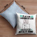 Plattenladenbesitzer Kissen mit Füllung 40x40 Geschenk für Plattenladenbesitzer Der Mann Der Alles Kann Geschenkidee zum Geburtstag (Grau) Blau Trendation