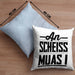 Bayern Kissen mit Füllung 40x40 Geschenk Witz Bayer Boarisch Witz Spruch Kaffee-Kissen mit Füllung 40x40 Geschenkidee (Grau) Blau Trendation