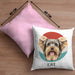 Yorkie Besitzer Kissen mit Füllung 40x40 Geschenk Lustiger Spruch Geschenkidee Yorkie Mama Papa (Grau) Rosa Trendation