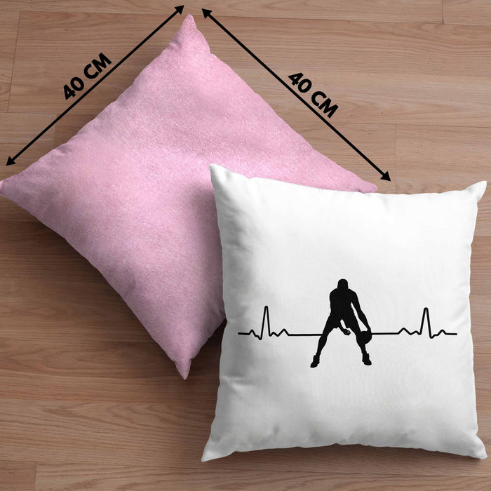 Basketball Kissen mit Füllung 40x40 Geschenk Basketballspieler Coach Trainer Geschenkidee Lustige Kissen mit Füllung 40x40 Basketballer Jungs Jungen (Grau) Rosa Trendation