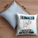 Tiermaler Kissen mit Füllung 40x40 Geschenk für Tiermaler Der Mann Der Alles Kann Geschenkidee zum Geburtstag (Grau) Blau Trendation