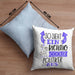 Politiker Kissen mit Füllung 40x40 Geschenk So Sieht Ein RIchtig Cooler Politiker Aus Geschenkidee Lustiger Spruch Geburtstag (Grau) Blau Trendation
