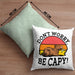 Lustige Kissen mit Füllung 40x40 "Don't Worry Be Cappy" lustiges Geschenk für Capybara-Liebhaber (Grau) Grün Trendation