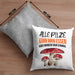 Pilzsammler Geschenk Kissen mit Füllung 40x40 Pilze Sammeln Geschenkidee Pilzsucher Pilzliebhaber (Grau) Grau Trendation