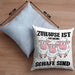 Lustige Kissen mit Füllung 40x40 Schaf Liebhaber Hirte Geschenk zum Geburtstag (Grau) Blau Trendation