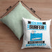 Surfer Kissen mit Füllung 40x40 Geschenk für Surfer Geburtstag Lustiger Spruch Was Ist Deine Superkraft (Grau) Grün Trendation