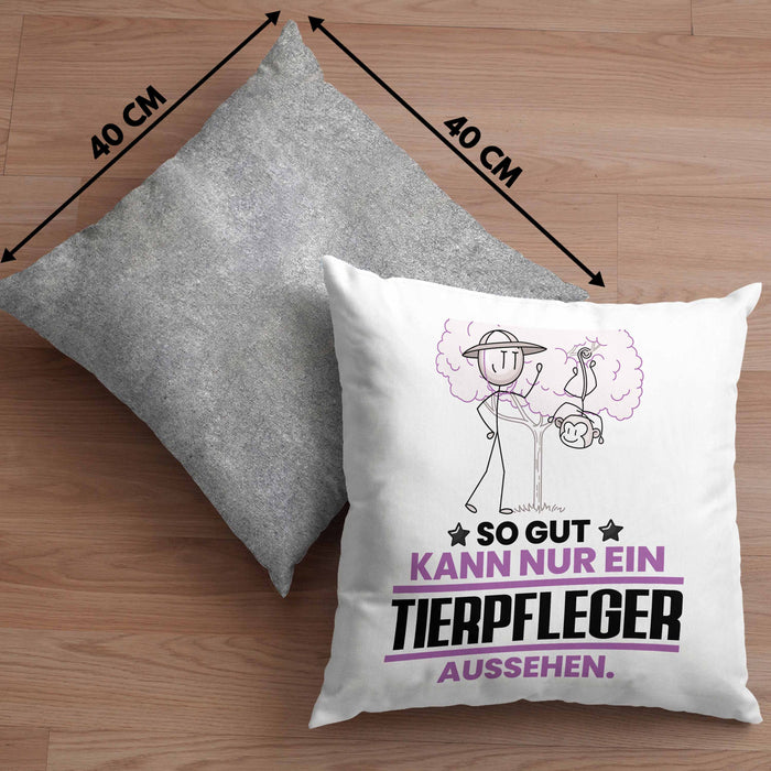 Tierpfleger Geschenk Kissen mit Füllung 40x40 So Gut Kann Nur Ein Tierpfleger Aussehen Geschenkidee (Grau) Grau Trendation