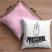 Katzen Kissen mit Füllung 40x40 Pauschal Dagegen Katze Katzenliebhaber Kater Geschenk Miau Katzenbesitzerin Geschenkidee Humor (Grau) Rosa Trendation