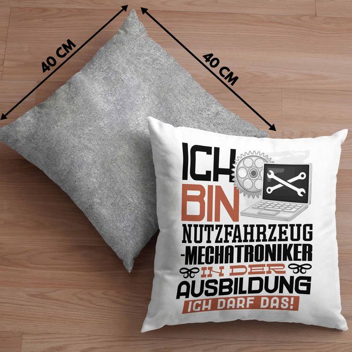 Nutzfahrzeugmechatroniker Ausbildung Kissen mit Füllung 40x40 Geschenk Ich Bin Nutzfahrzeugmechatroniker In Der Ausbildung Ich Darf Das Geschenkidee Spruch (Grau) Grau Trendation