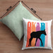 Lustige Okapi Kissen mit Füllung 40x40 Geschenk für Okapi Liebhaber Grafik (Grau) Grün Trendation