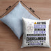 Chorsänger Geschenk Kissen mit Füllung 40x40 Lustiger Spruch Erheben Sie Sich Der Chorsänger Betritt den Raum (Grau) Blau Trendation