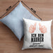 Maurer Kissen mit Füllung 40x40 Geschenk Mit Spruch Geschenkidee Lustig Männer Job (Grau) Blau Trendation