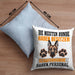 Schäferhund Besitzer Kissen mit Füllung 40x40 Geschenk Lustiger Spruch Geschenkidee Besitzerin Schäferhund Haben Personal (Grau) Blau Trendation