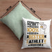 Athlet Geschenk Lustiger Spruch für Athlet Geschenkidee Bester Athlet Der WeltKissen mit Füllung 40x40 (Grau) Grün Trendation