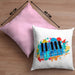 Keyboard Spieler Kissen mit Füllung 40x40 Geschenk für Keyboarder Musiker Band Geschenkidee Bunt (Grau) Rosa Trendation