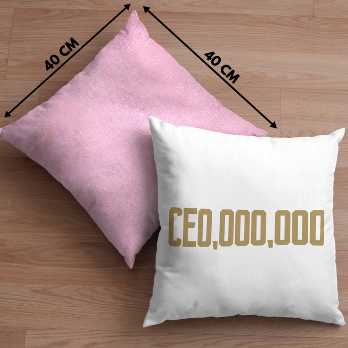 Entrepreneur Kissen mit Füllung 40x40 Entrepreneurship Geschenk Spruch Motivation Idee Geschenkidee (Grau) Rosa Trendation
