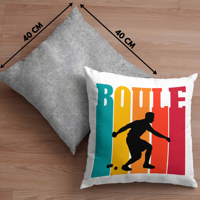 Boule Kissen mit Füllung 40x40 für Boule-Spieler als Geschenkidee Spruch (Grau) Grau Trendation