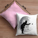 Boule Kissen mit Füllung 40x40 Geschenk Boule-Spieler Geschenkidee Grafik Mond Boule (Grau) Rosa Trendation