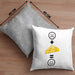 Käse Kissen mit Füllung 40x40 Geschenk für Käse-Liebhaber Fans Lustige Geschenkidee :( + Käse = :) Geburtstag (Grau) Grau Trendation