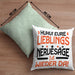 Huhu Eure Lieblingsnervensäge Ist Wieder Da Kissen mit Füllung 40x40 Geschenk Lustiger Spruch Kollege (Grau) Grün Trendation