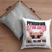 Französische Bulldogge Besitzerin Kissen mit Füllung 40x40 Geschenk Lustiger Spruch Geschenkidee Personal Stalker (Grau) Grau Trendation