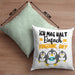 Pinguine Geschenk Kissen mit Füllung 40x40 Mädchen Geschenkdiee Pinguin-Liebhaberin Ich Mag Halt Einfach Pinguine Ok (Grau) Grün Trendation