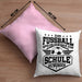Fussballer Kissen mit Füllung 40x40 Geschenk Fussballspieler Geschenkidee Zum Fussball Spielen Geboren Zur Schule Gezwungen (Grau) Rosa Trendation